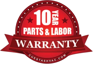 10-Year HVAC Warranty - Cuesta's Air Conditioning & Heating, Inc